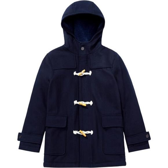 Boys Winter Wool Coat Dress Peacoat Kids Heavy Sherpa Jacket Hooded